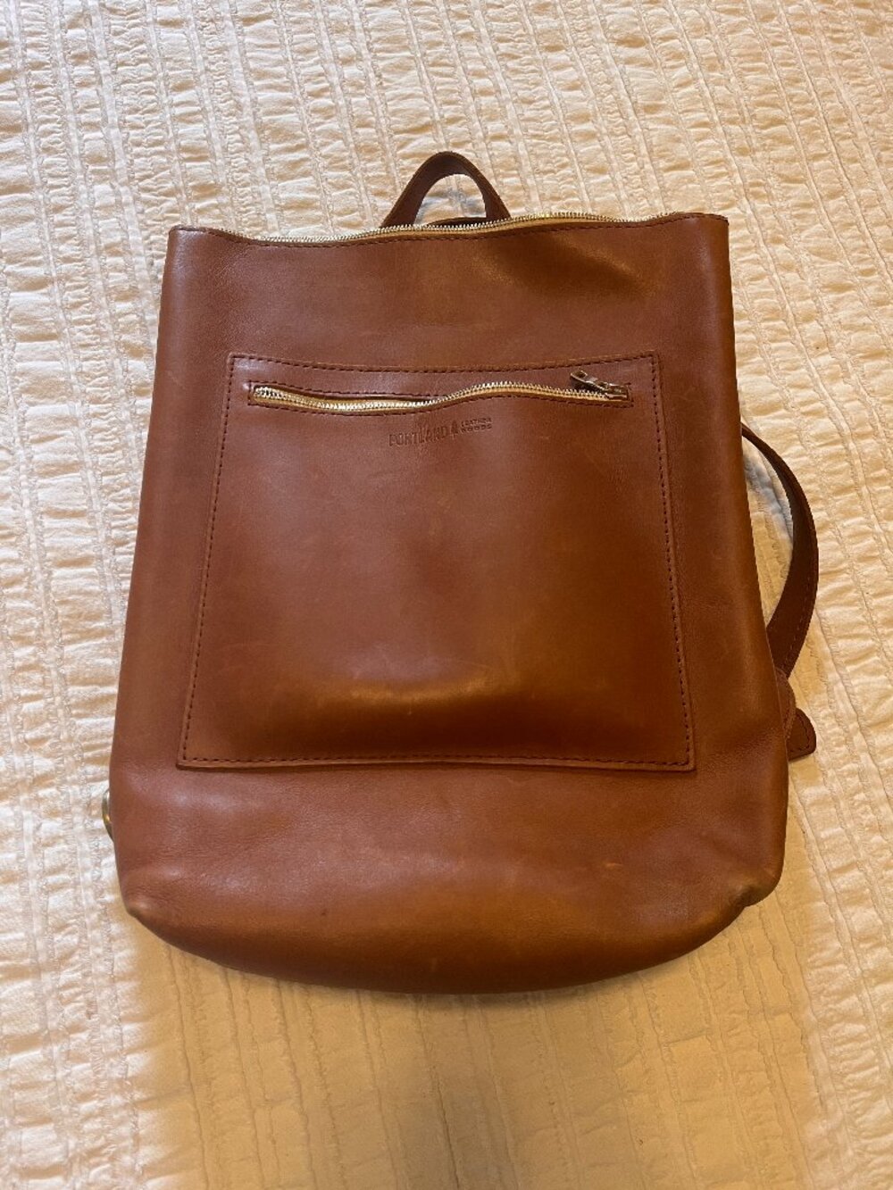 Portland Leather Goods Laptop Backpack in Honey